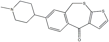 7-(1-methyl-4-piperidinyl)thieno[2,3-c][2]benzothiepin-4(9H)-one Struktur