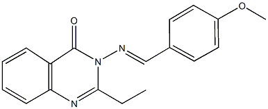 2-ethyl-3-[(4-methoxybenzylidene)amino]-4(3H)-quinazolinone Struktur