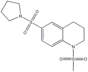 1-(methylsulfonyl)-6-(1-pyrrolidinylsulfonyl)-1,2,3,4-tetrahydroquinoline Struktur