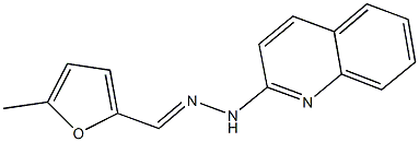 5-methyl-2-furaldehyde 2-quinolinylhydrazone Struktur