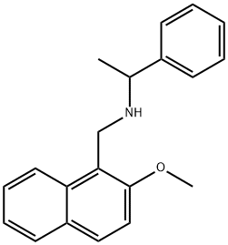 N-[(2-methoxy-1-naphthyl)methyl]-N-(1-phenylethyl)amine Struktur