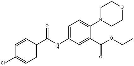 ethyl 5-[(4-chlorobenzoyl)amino]-2-(4-morpholinyl)benzoate Struktur