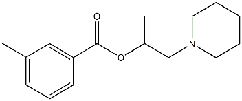 1-methyl-2-(1-piperidinyl)ethyl 3-methylbenzoate Struktur