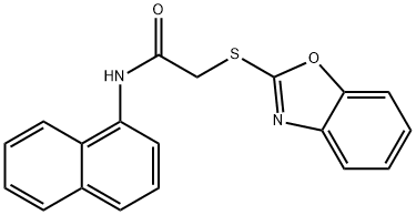 2-(1,3-benzoxazol-2-ylsulfanyl)-N-(1-naphthyl)acetamide Struktur