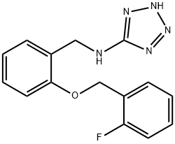 N-{2-[(2-fluorobenzyl)oxy]benzyl}-N-(2H-tetraazol-5-yl)amine Struktur