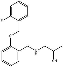 1-({2-[(2-fluorobenzyl)oxy]benzyl}amino)-2-propanol Struktur