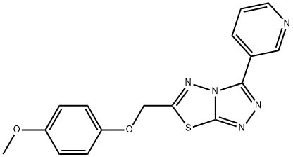 6-[(4-methoxyphenoxy)methyl]-3-(3-pyridinyl)[1,2,4]triazolo[3,4-b][1,3,4]thiadiazole Struktur