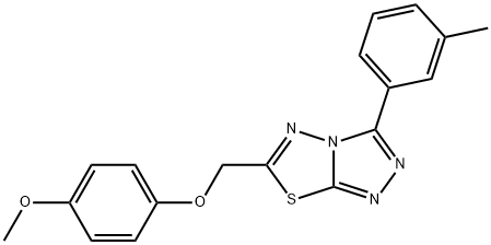 6-[(4-methoxyphenoxy)methyl]-3-(3-methylphenyl)[1,2,4]triazolo[3,4-b][1,3,4]thiadiazole Struktur