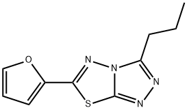 6-(2-furyl)-3-propyl[1,2,4]triazolo[3,4-b][1,3,4]thiadiazole Struktur