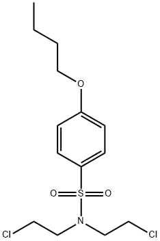 4-butoxy-N,N-bis(2-chloroethyl)benzenesulfonamide Struktur