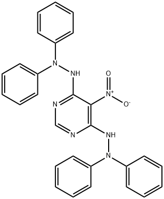 4,6-bis(2,2-diphenylhydrazino)-5-nitropyrimidine Struktur