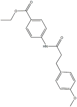 ethyl 4-{[3-(4-methoxyphenyl)propanoyl]amino}benzoate Struktur