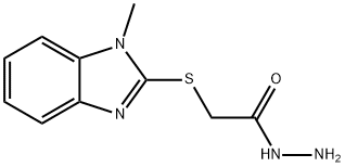 2-[(1-methyl-1H-benzimidazol-2-yl)sulfanyl]acetohydrazide Struktur