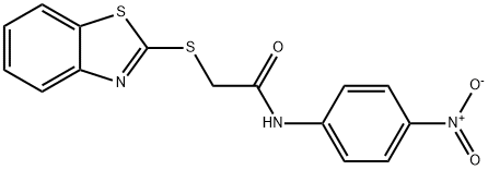 2-(1,3-benzothiazol-2-ylsulfanyl)-N-{4-nitrophenyl}acetamide Struktur