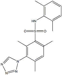 N-(2,6-dimethylphenyl)-2,4,6-trimethyl-3-(1H-tetraazol-1-yl)benzenesulfonamide Struktur