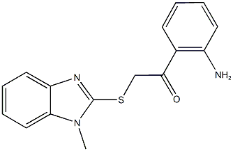 1-(2-aminophenyl)-2-[(1-methyl-1H-benzimidazol-2-yl)sulfanyl]ethanone Struktur