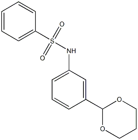 N-[3-(1,3-dioxan-2-yl)phenyl]benzenesulfonamide Struktur