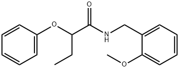 N-(2-methoxybenzyl)-2-phenoxybutanamide Struktur