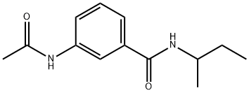 3-(acetylamino)-N-(sec-butyl)benzamide Struktur