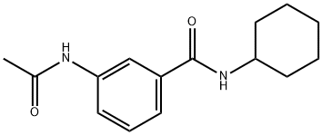 3-(acetylamino)-N-cyclohexylbenzamide Struktur