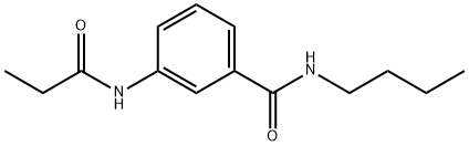 N-butyl-3-(propionylamino)benzamide Struktur