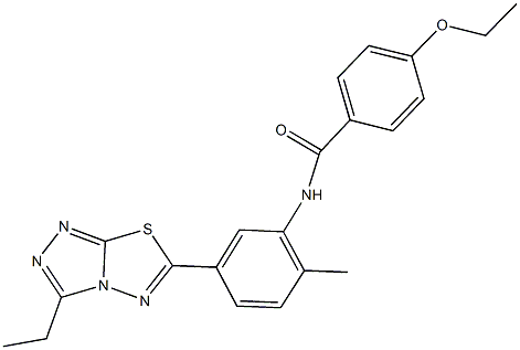 4-ethoxy-N-[5-(3-ethyl[1,2,4]triazolo[3,4-b][1,3,4]thiadiazol-6-yl)-2-methylphenyl]benzamide Struktur