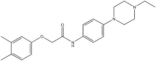 2-(3,4-dimethylphenoxy)-N-[4-(4-ethyl-1-piperazinyl)phenyl]acetamide Struktur