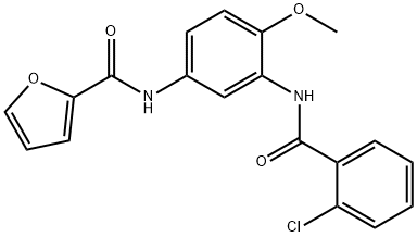 N-{3-[(2-chlorobenzoyl)amino]-4-methoxyphenyl}-2-furamide Struktur