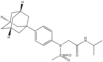 2-[4-(1-adamantyl)(methylsulfonyl)anilino]-N-isopropylacetamide Struktur