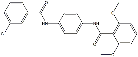 N-{4-[(3-chlorobenzoyl)amino]phenyl}-2,6-dimethoxybenzamide Struktur