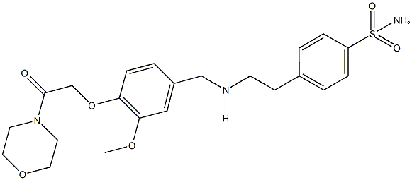 4-[2-({3-methoxy-4-[2-(4-morpholinyl)-2-oxoethoxy]benzyl}amino)ethyl]benzenesulfonamide Struktur