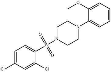 1-[(2,4-dichlorophenyl)sulfonyl]-4-(2-methoxyphenyl)piperazine Struktur