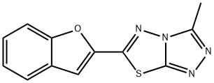 6-(1-benzofuran-2-yl)-3-methyl[1,2,4]triazolo[3,4-b][1,3,4]thiadiazole Struktur