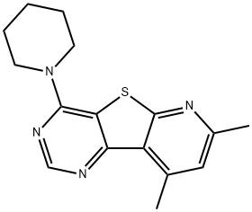 7,9-dimethyl-4-(1-piperidinyl)pyrido[3',2':4,5]thieno[3,2-d]pyrimidine Struktur