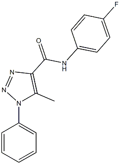 N-(4-fluorophenyl)-5-methyl-1-phenyl-1H-1,2,3-triazole-4-carboxamide Struktur