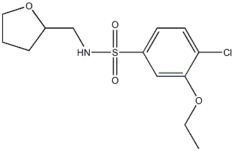 4-chloro-3-ethoxy-N-(tetrahydro-2-furanylmethyl)benzenesulfonamide Struktur