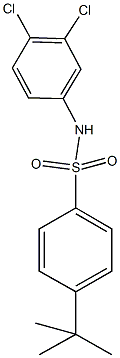 4-tert-butyl-N-(3,4-dichlorophenyl)benzenesulfonamide Struktur