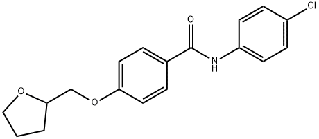 N-(4-chlorophenyl)-4-(tetrahydro-2-furanylmethoxy)benzamide Struktur