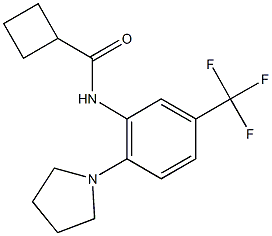 N-[2-(1-pyrrolidinyl)-5-(trifluoromethyl)phenyl]cyclobutanecarboxamide Struktur