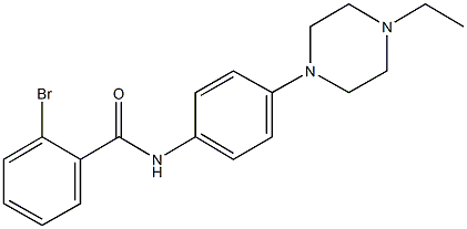 2-bromo-N-[4-(4-ethyl-1-piperazinyl)phenyl]benzamide Struktur