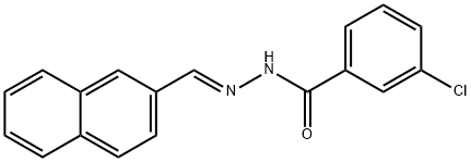 3-chloro-N'-(2-naphthylmethylene)benzohydrazide Struktur