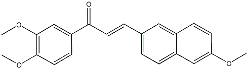 1-(3,4-dimethoxyphenyl)-3-(6-methoxy-2-naphthyl)-2-propen-1-one Struktur