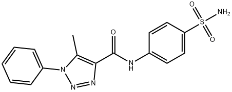 N-[4-(aminosulfonyl)phenyl]-5-methyl-1-phenyl-1H-1,2,3-triazole-4-carboxamide Struktur