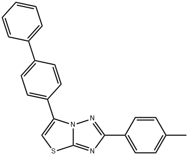 6-[1,1'-biphenyl]-4-yl-2-(4-methylphenyl)[1,3]thiazolo[3,2-b][1,2,4]triazole Struktur