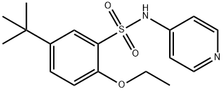 5-tert-butyl-2-ethoxy-N-(4-pyridinyl)benzenesulfonamide Struktur