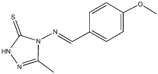 4-[(4-methoxybenzylidene)amino]-5-methyl-2,4-dihydro-3H-1,2,4-triazole-3-thione Struktur