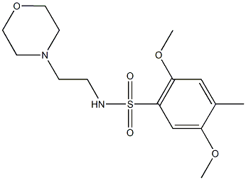 2,5-dimethoxy-4-methyl-N-[2-(4-morpholinyl)ethyl]benzenesulfonamide Struktur