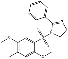 1-[(2,5-dimethoxy-4-methylphenyl)sulfonyl]-2-phenyl-4,5-dihydro-1H-imidazole Struktur