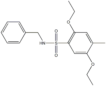 N-benzyl-2,5-diethoxy-4-methylbenzenesulfonamide Struktur