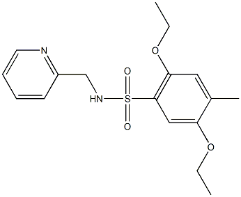 2,5-diethoxy-4-methyl-N-(2-pyridinylmethyl)benzenesulfonamide Struktur